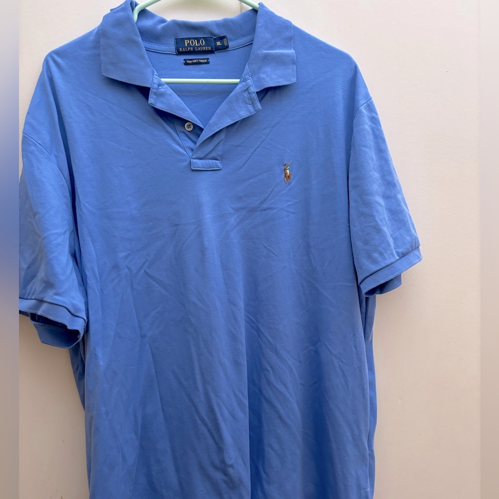 Soft Cotton Polo Shirt Sky Blue